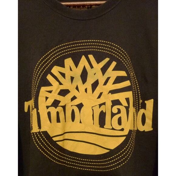 Vintage Y2K Timberland Tee Shirt Mens Black Gold Oversized Tree Logo RARE SZ 3XL - Picture 3 of 8